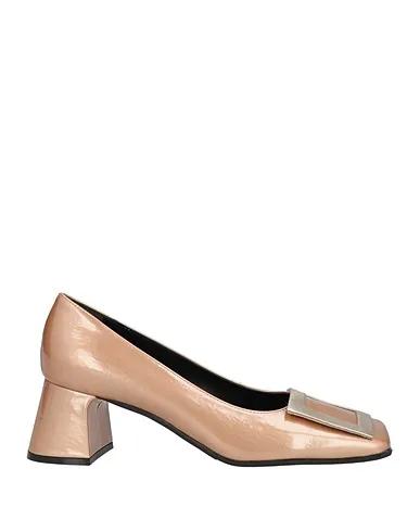 Rose gold Leather Pump