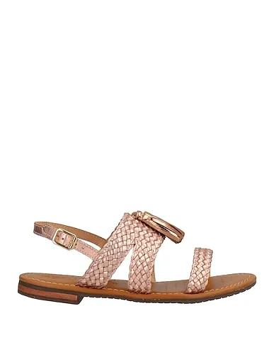 Rose gold Leather Sandals