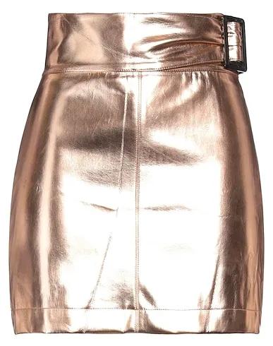 Rose gold Techno fabric Mini skirt