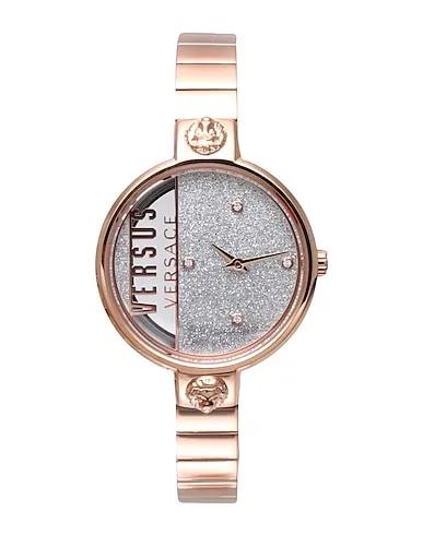 Rose gold Wrist watch RUE DE NOYEZ GLITTER IP ROSE GOLD SILVER GLITTER DIAL IPRG B Swarovski