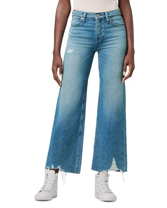 Rosie High Rise Wide Leg Ankle Jeans in Thunderforce