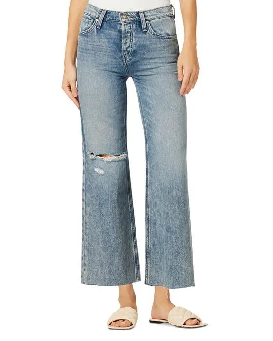 Rosie High Rise Wide Leg Ankle Jeans in Young At Heart