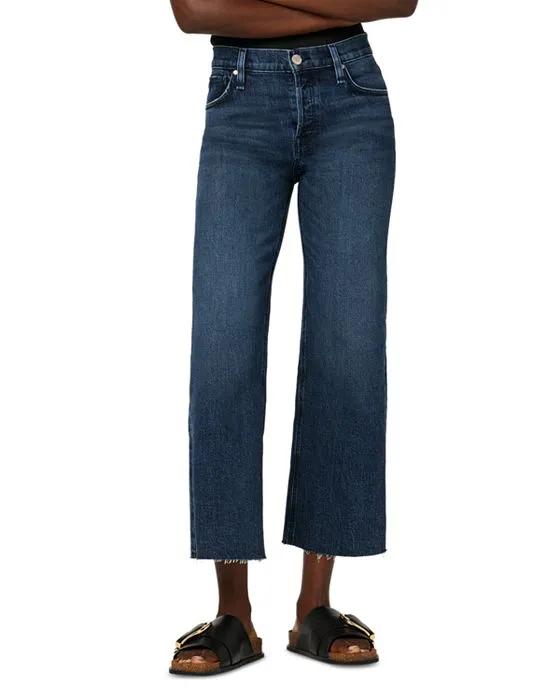 Rosie High Rise Wide Leg Cropped Jeans in Lakeside