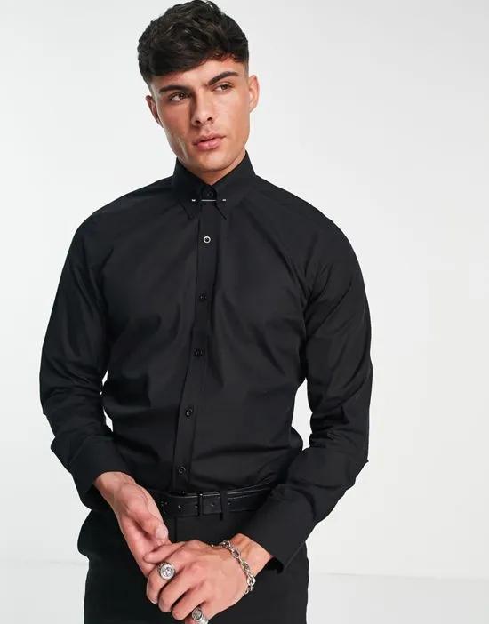 Roslin bar shirt in black