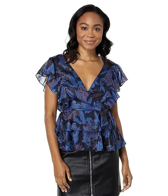 Rowyn Frill Detail Top with Tie Detail
