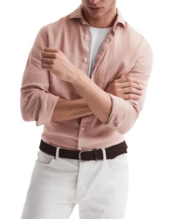 Ruban Long Sleeve Linen Shirt