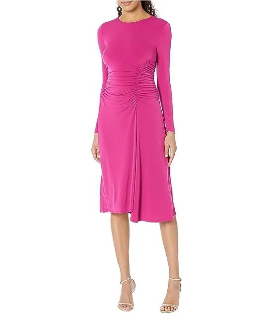 Ruched Detail Long Sleeve Dress