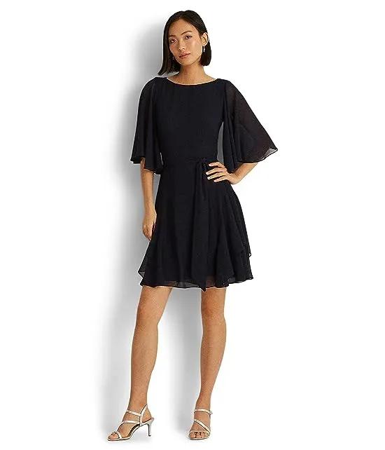Ruffled Georgette Cocktail Dress