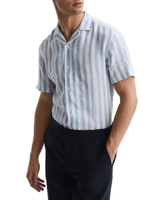 Rufus Regular Fit Short Sleeved Cuban Collar Shirt