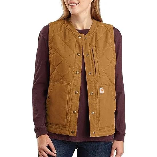 Rugged Flex® Relaxed Fit Canvas Insulated Rib Collar Vest
