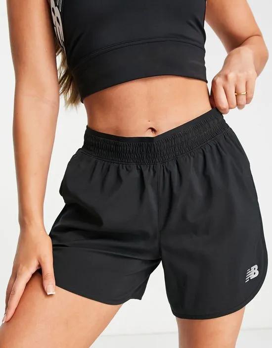 Running Accelerate 5 inch shorts in black