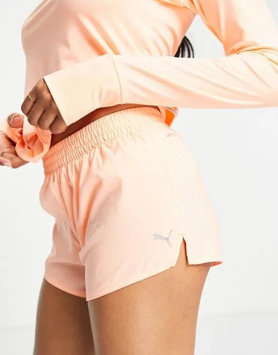 Running Favorite woven 3 inch shorts in coral