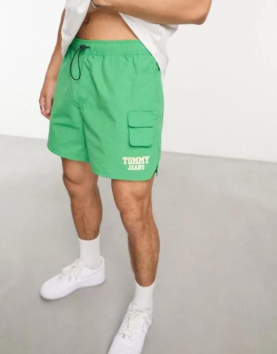 running shorts in green