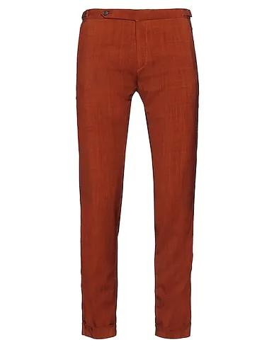 Rust Cool wool Casual pants