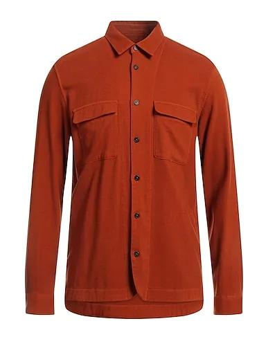 Rust Cool wool Solid color shirt