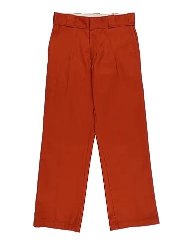 Rust Cotton twill Casual pants