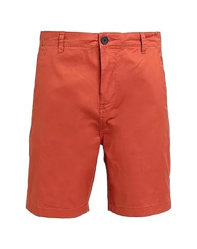 Rust Cotton twill Shorts & Bermuda