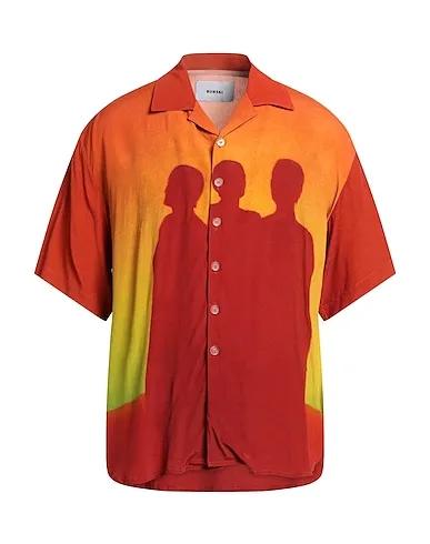 Rust Crêpe Patterned shirt