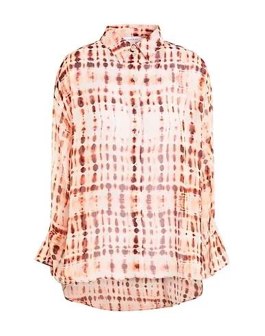 Rust Crêpe Patterned shirts & blouses