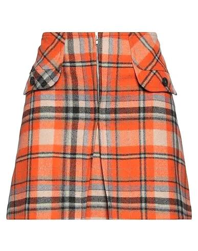 Rust Flannel Mini skirt