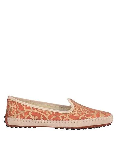 Rust Jacquard Loafers