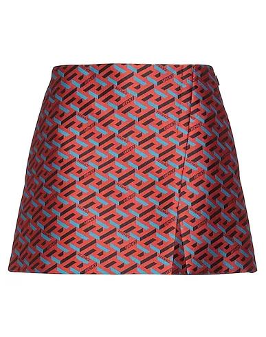 Rust Jacquard Mini skirt