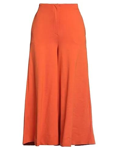 Rust Jersey Cropped pants & culottes