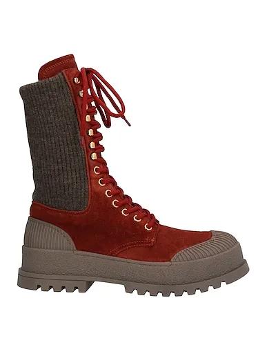 Rust Knitted Ankle boot