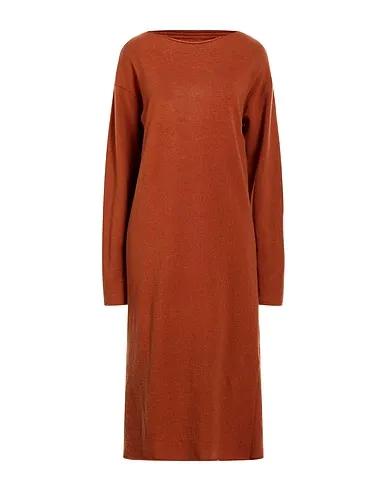 Rust Knitted Midi dress