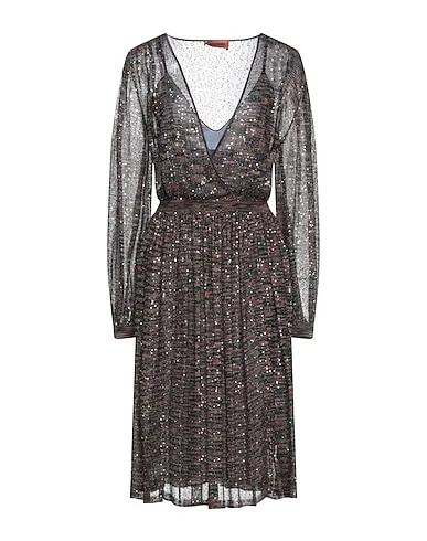 Rust Knitted Midi dress