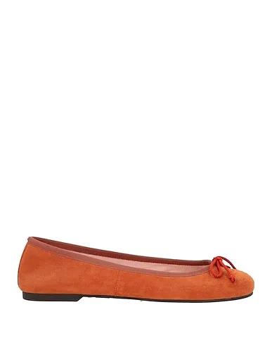 Rust Leather Ballet flats