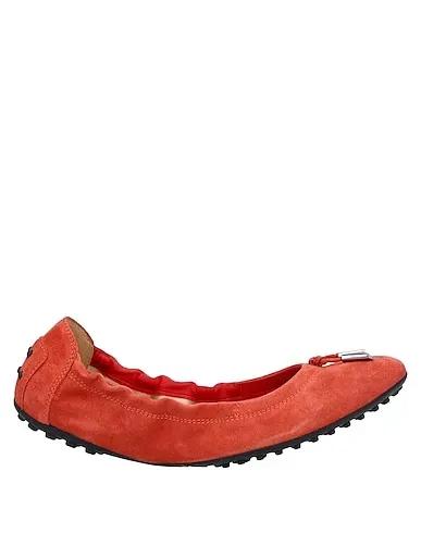 Rust Leather Ballet flats
