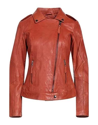 Rust Leather Biker jacket
