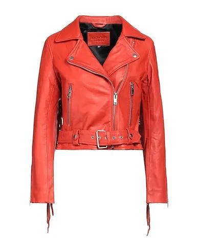 Rust Leather Biker jacket