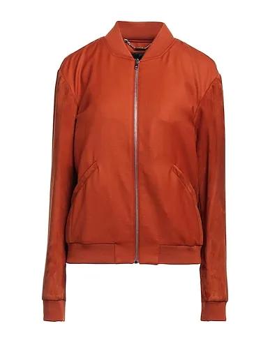 Rust Leather Bomber