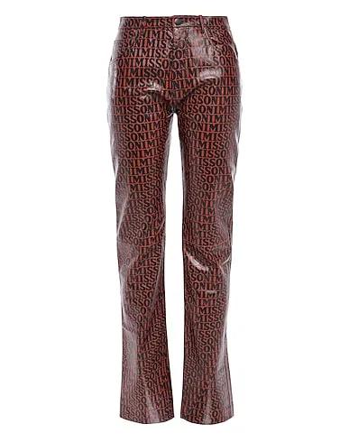 Rust Leather Casual pants