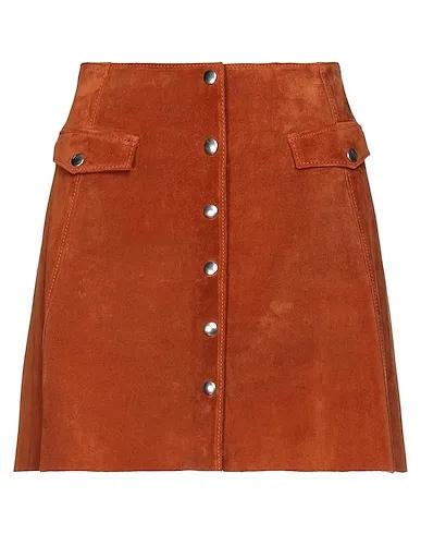 Rust Leather Mini skirt