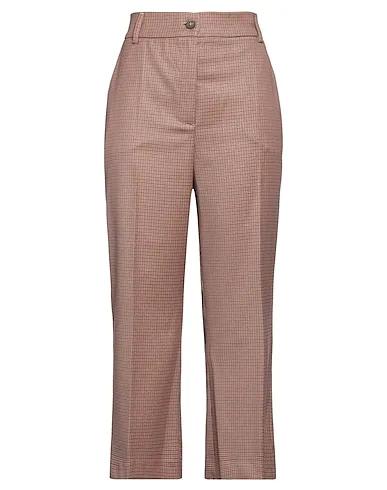 Rust Plain weave Casual pants