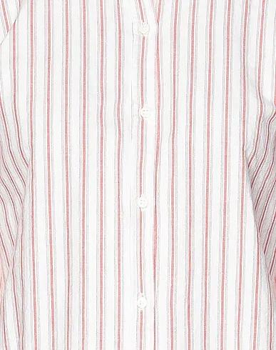 Rust Plain weave Striped shirt