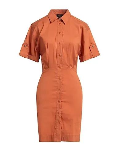Rust Poplin Short dress