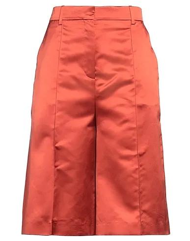 Rust Satin Cropped pants & culottes