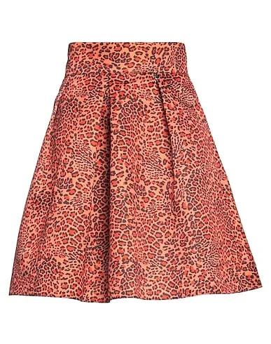 Rust Satin Mini skirt