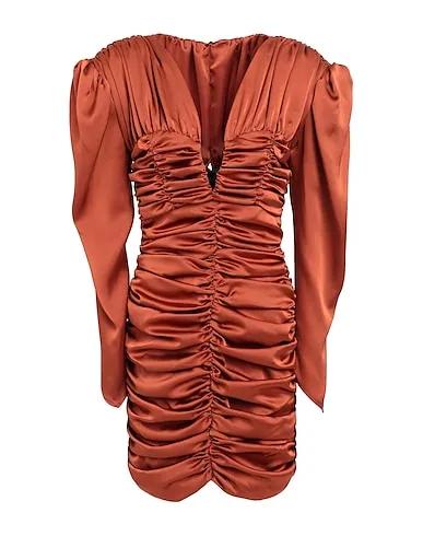 Rust Satin Short dress