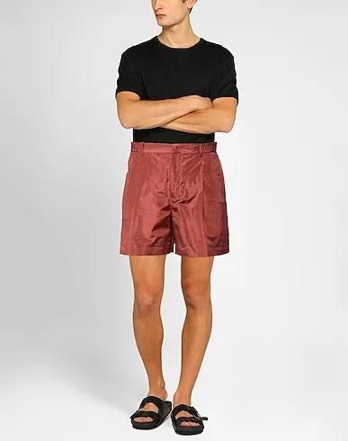 Rust Satin Shorts & Bermuda