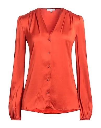 Rust Satin Solid color shirts & blouses