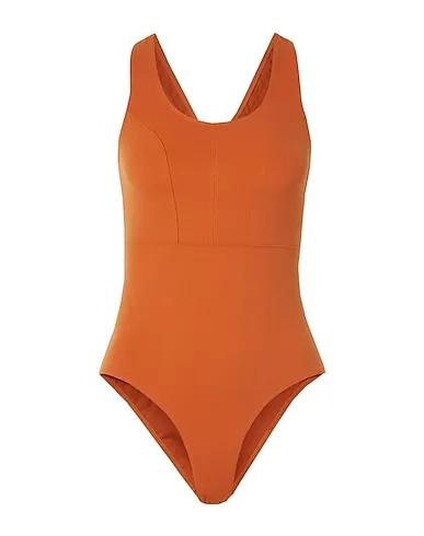 Rust Synthetic fabric One-piece swimsuits