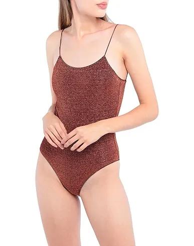 Rust Synthetic fabric One-piece swimsuits LUMIÈRE MAILLOT
