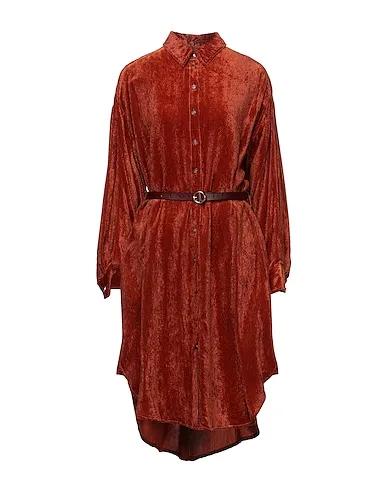 Rust Velvet Midi dress