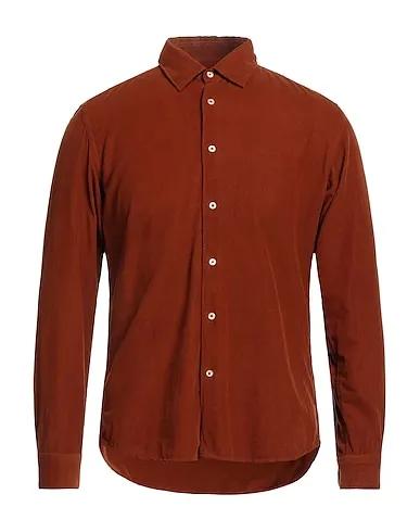 Rust Velvet Solid color shirt