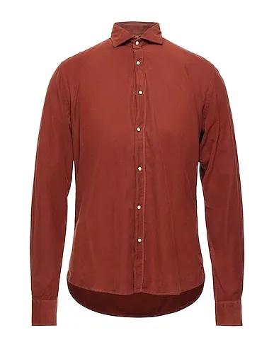 Rust Velvet Solid color shirt
